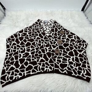 Emma G Sweater Shawl Wrap Women's 17" Width 63" Length (Tip to Tip) Animal Print